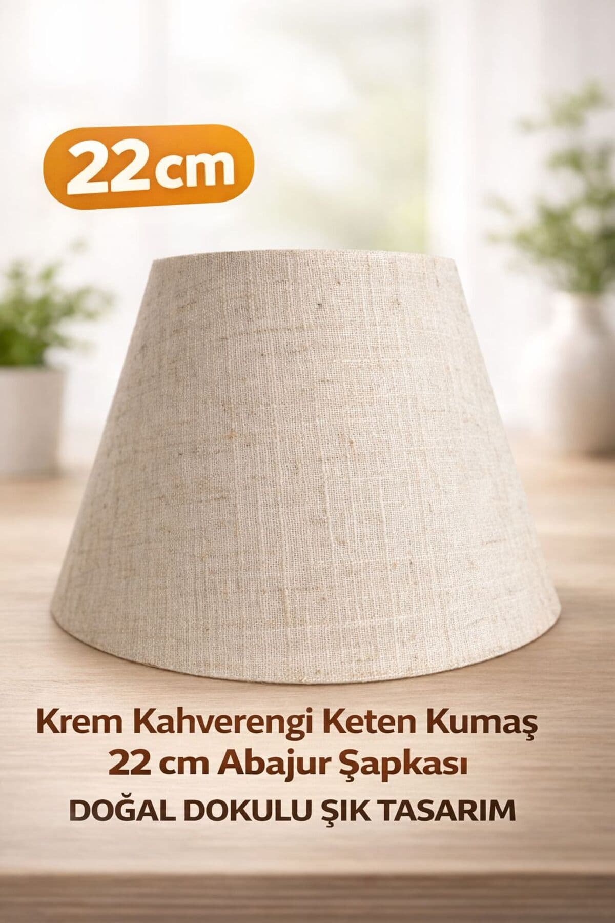 22 cm Abajur Şapkası — Glasgow Keten — görsel 1