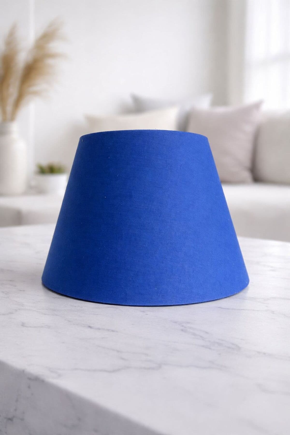 22 cm Abajur Şapkası — Lacivert Kumaş — görsel 1